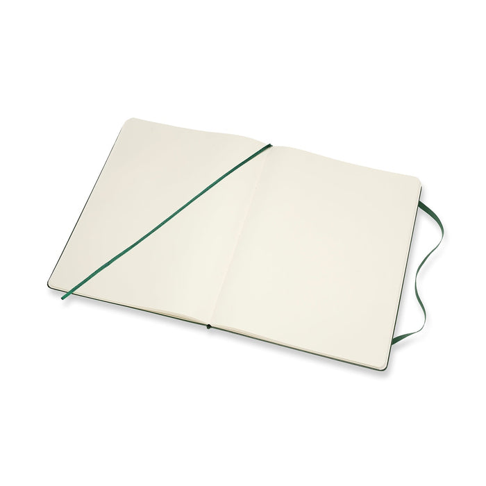 Moleskine Classic Notebook, 190mm x 250mm XL Size, Plain, Hard Cover, Myrtle Green CXMQP092K15