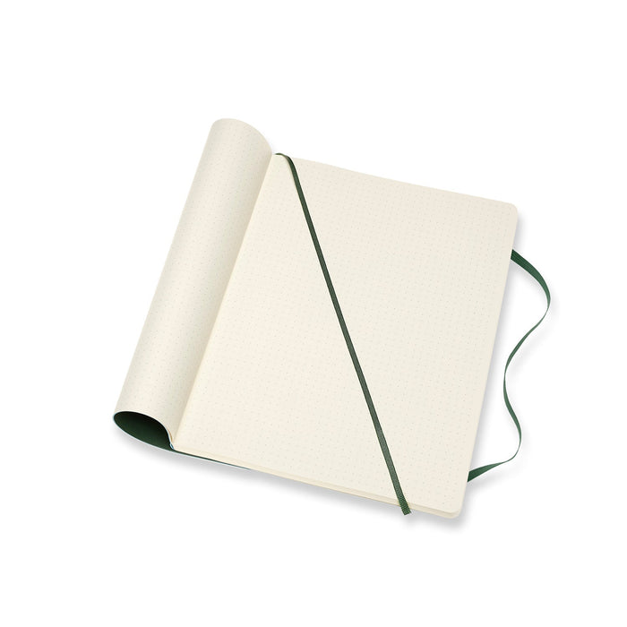 Moleskine Classic Notebook, 190mm x 250mm XL Size, Plain, Soft Cover, Myrtle Green CXMQP623K15