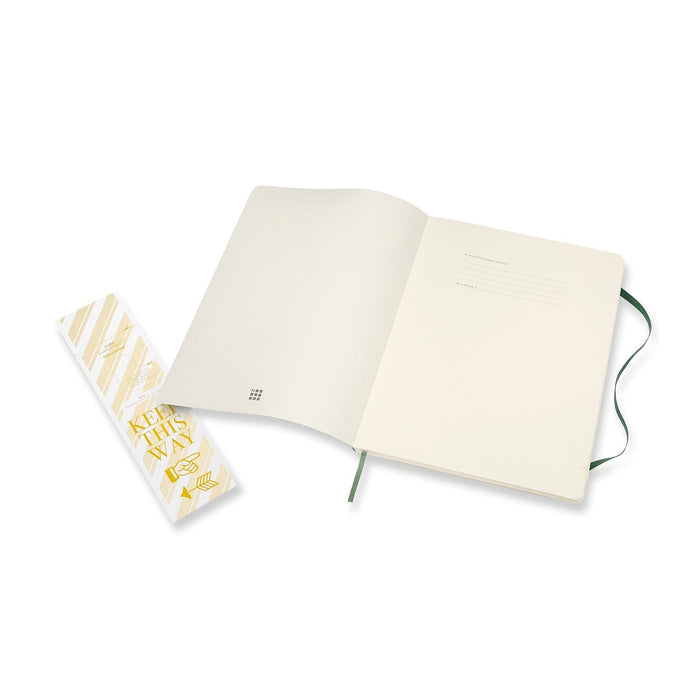 Moleskine Classic Notebook, 190mm x 250mm XL Size, Plain, Soft Cover, Myrtle Green CXMQP623K15
