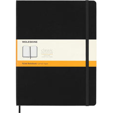 Moleskine Classic Notebook, 190mm x 250mm XL Size, Ruled, Hard Cover, Black CXMQP090