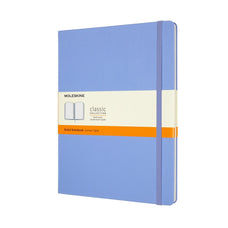 Moleskine Classic Notebook, 190mm x 250mm XL Size, Ruled, Hard Cover, Hydrangea Blue CXMQP090B42