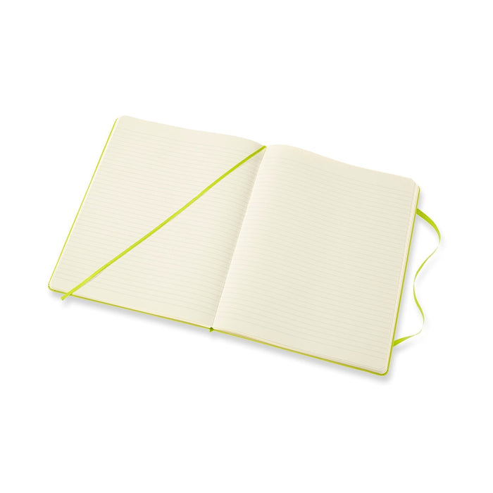 Moleskine Classic Notebook, 190mm x 250mm XL Size, Ruled, Hard Cover, Lemon Green CXMQP090C2