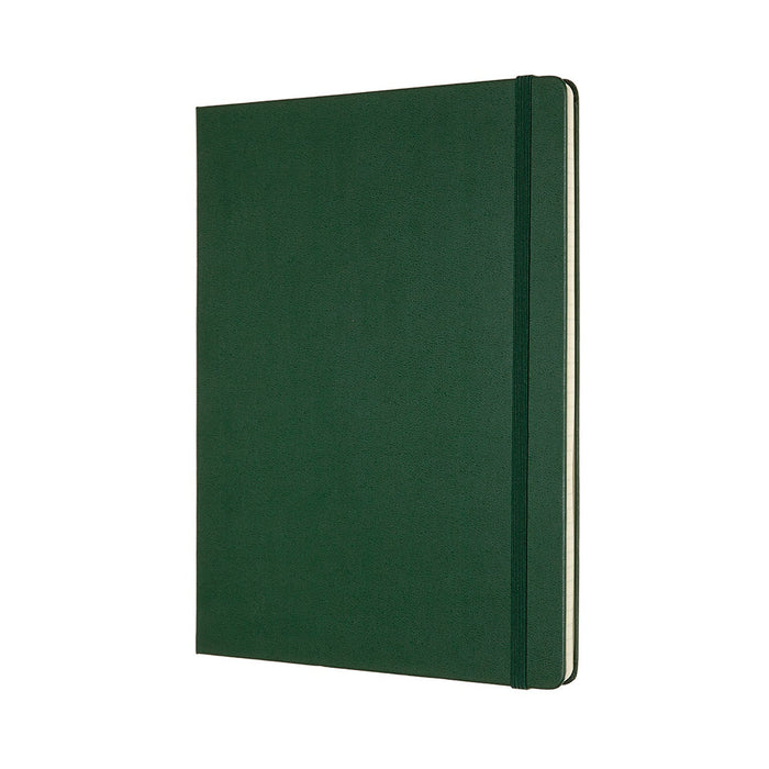 Moleskine Classic Notebook, 190mm x 250mm XL Size, Ruled, Hard Cover, Myrtle Green CXMQP090K15