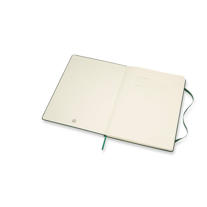 Moleskine Classic Notebook, 190mm x 250mm XL Size, Ruled, Hard Cover, Myrtle Green CXMQP090K15