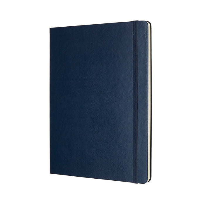 Moleskine Classic Notebook, 190mm x 250mm XL Size, Ruled, Hard Cover, Sapphire Blue CXMQP090B20