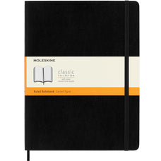 Moleskine Classic Notebook, 190mm x 250mm XL Size, Ruled, Soft Cover, Black CXMQP621