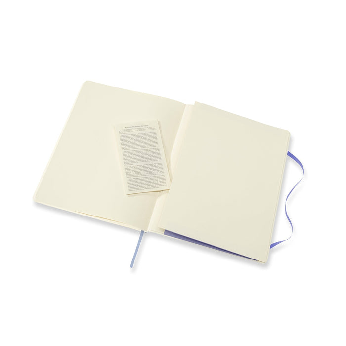 Moleskine Classic Notebook, 190mm x 250mm XL Size, Ruled, Soft Cover, Hydrangea Blue CXMQP621B42