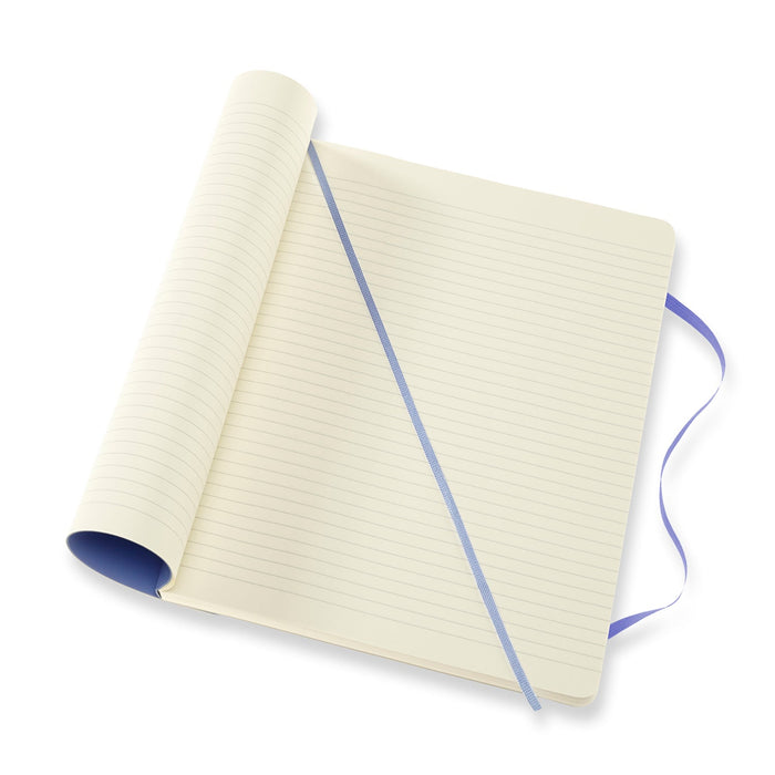 Moleskine Classic Notebook, 190mm x 250mm XL Size, Ruled, Soft Cover, Hydrangea Blue CXMQP621B42