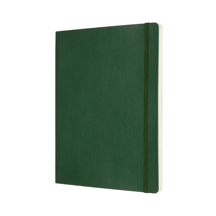 Moleskine Classic Notebook, 190mm x 250mm XL Size, Ruled, Soft Cover, Myrtle Green CXMQP621K15