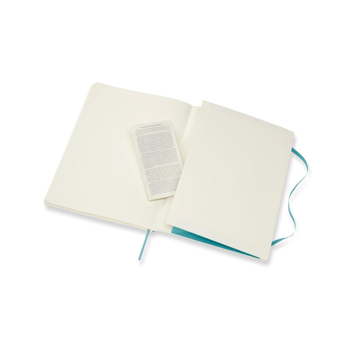 Moleskine Classic Notebook, 190mm x 250mm XL Size, Ruled, Soft Cover, Reef Blue CXMQP621B35