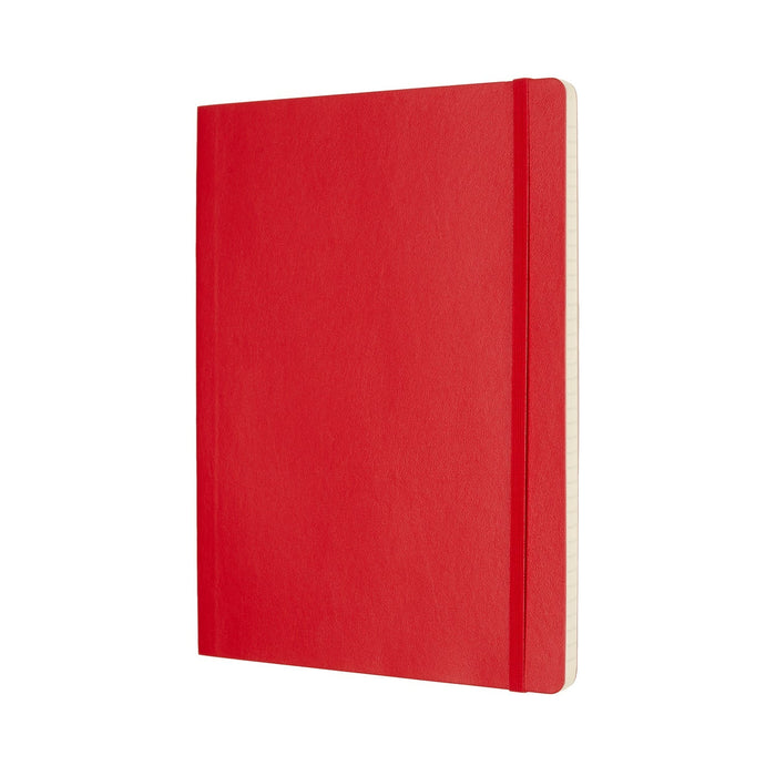 Moleskine Classic Notebook, 190mm x 250mm XL Size, Ruled, Soft Cover, Scarlet Red CXMQP621F2