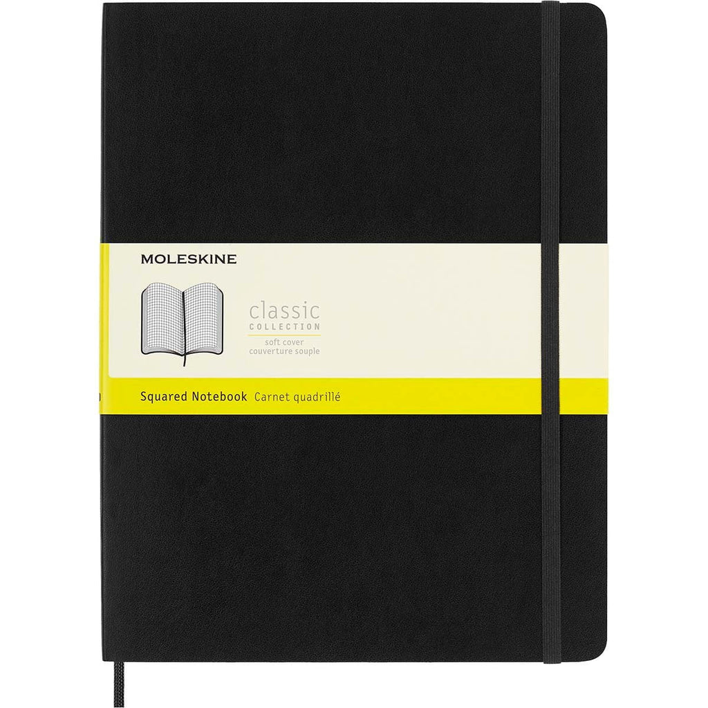 Moleskine Classic Notebook, 190mm x 250mm XL Size, Squared, Soft Cover ...