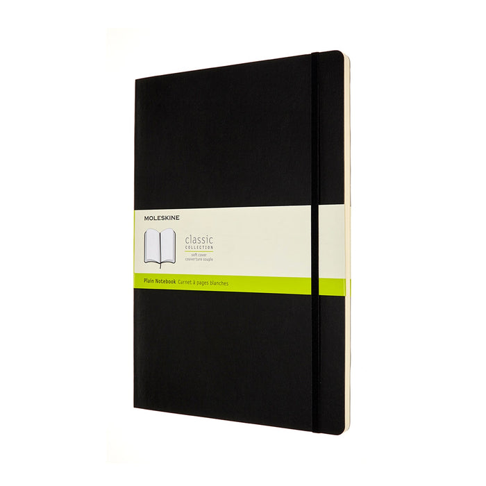 Moleskine Classic Notebook, A4, Plain, Soft Cover, Black CXMQP643