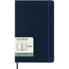 Moleskine Diary 12 Month Weekly + Notes, 130mm x 210mm Large Size, Hard Cover, Sapphire Blue CXMDHB2012WN3Y24