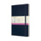 Moleskine Double Layout Notebook, 130mm x 210mm Large Size Hard Cover, Plain & Ruled, Sapphire Blue CXMNB313HB20