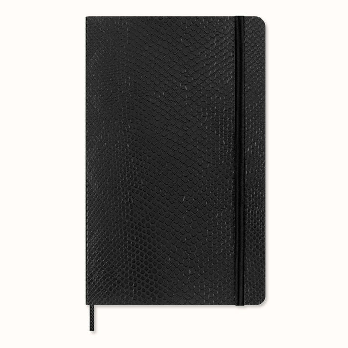 Moleskine LE Vegea Notebook Boa, Black, 130mm x 210mm Large Size, Ruled, Soft Cover with Gift Box CXMQP616BKVBOABOX