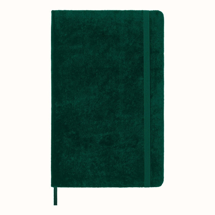 Moleskine Limited Collection Notebook Velvet Green, 130mm x 210mm Large Size, Ruled CXMLCNBVELVQP060A