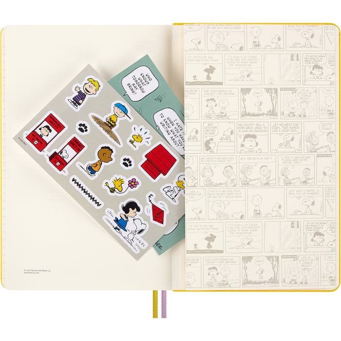 Moleskine Limited Edition Hard Cover Ruled Notebook, Large 210mm x 130mm, Peanuts CX1002240