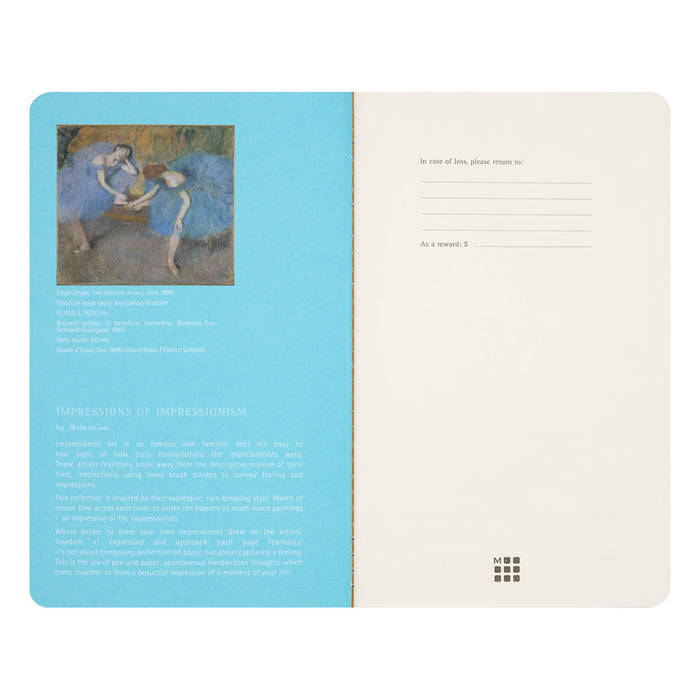 Moleskine Limited Edition Impressionism 210mm x 130mm Plain Cahier Set CX1002263