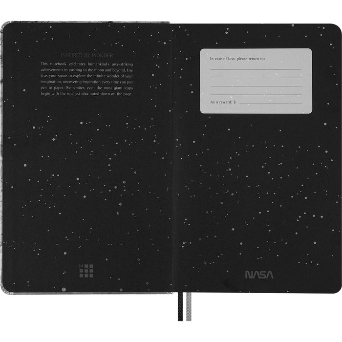 Moleskine Limited Edition NASA Notebook, Large 130mm x 210mm, Ruled + 4 Blackwing Pencils + 2 Pins CX1002270