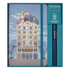 Moleskine Limited Edition Notebook + Cahier Notebook, Large 210mm x 130mm + Kaweco Rollerball Pen, Casa Batllo CX1000451