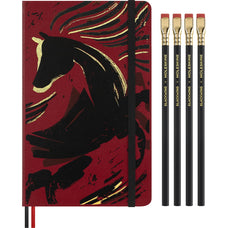 Moleskine Limited Edition Year of the Horse Notebook 130mm x 210mm + 4 Blackwing Pencils in Firm Gift Box CX1002458