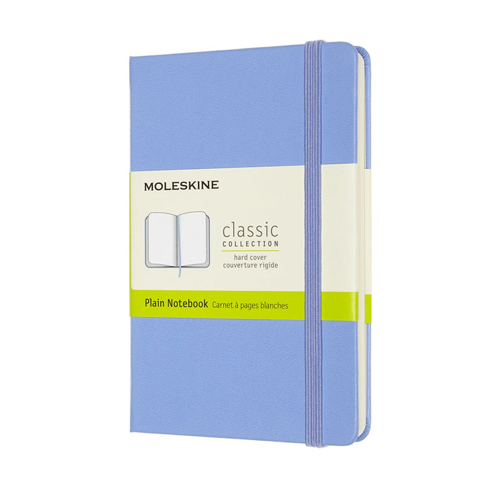 Moleskine Notebook, 90mm x 140mm Pocket Size, Hard Cover, Plain, Hydrangea Blue CXMQP012B42