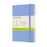 Moleskine Notebook, 90mm x 140mm Pocket Size, Hard Cover, Plain, Hydrangea Blue CXMQP012B42