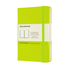 Moleskine Notebook, 90mm x 140mm Pocket Size, Hard Cover, Plain, Lemon Green CXMQP012C2