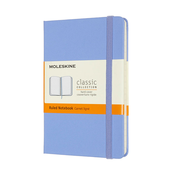 Moleskine Notebook, 90mm x 140mm Pocket Size, Hard Cover, Ruled, Hydrangea Blue CXMMM710B42