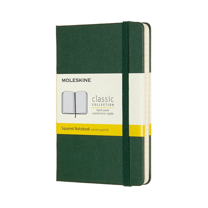 Moleskine Notebook, 90mm x 140mm Pocket Size, Hard Cover, Square, Myrtle Green CXMMM712K15