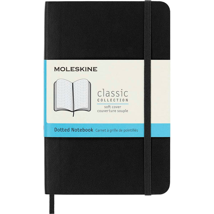 Moleskine Notebook, 90mm x 140mm Pocket Size, Soft Cover, Dotted, Black CXMQP614