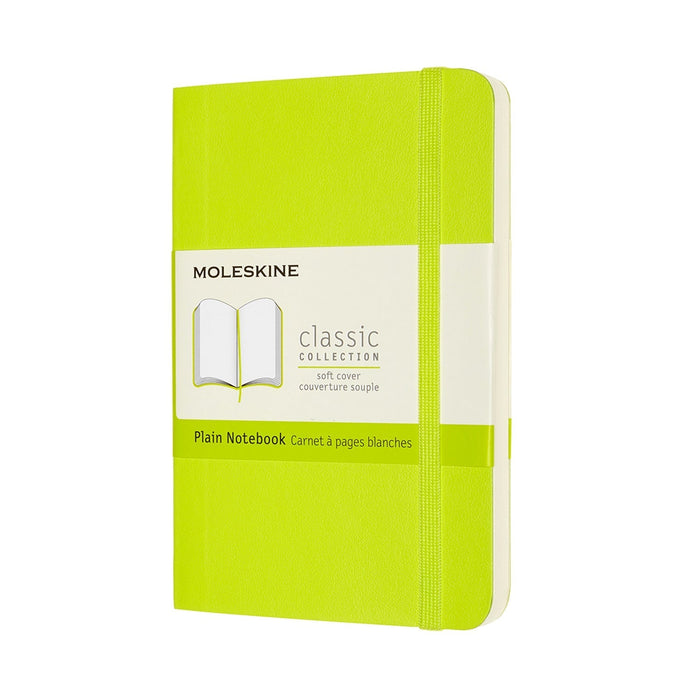 Moleskine Notebook, 90mm x 140mm Pocket Size, Soft Cover, Plain, Lemon Green CXMQP613C2