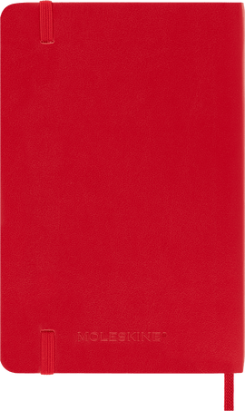 Moleskine Notebook, 90mm x 140mm Pocket Size, Soft Cover, Plain, Scarlet Red CXMQP613F2