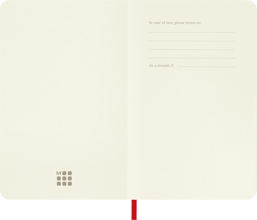 Moleskine Notebook, 90mm x 140mm Pocket Size, Soft Cover, Plain, Scarlet Red CXMQP613F2