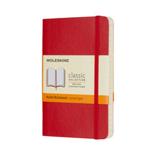 Moleskine Notebook, 90mm x 140mm Pocket Size, Soft Cover, Ruled, Scarlet Red CXMQP611F2