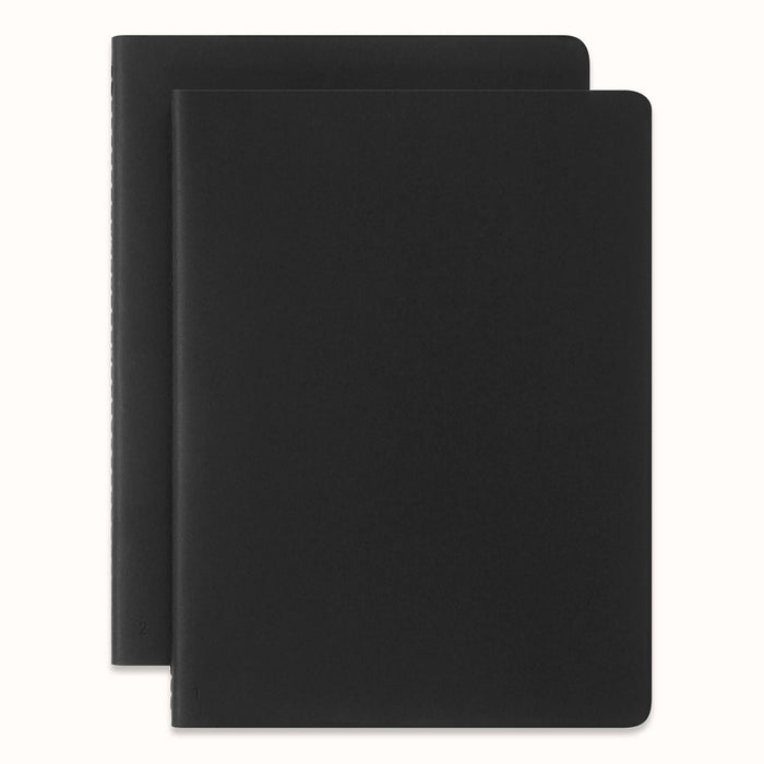 Moleskine Smart Cahier Journal, 190mm x 250mm XL Size, Plain, Black, Pack of 2 CXMSMNLCH43BK
