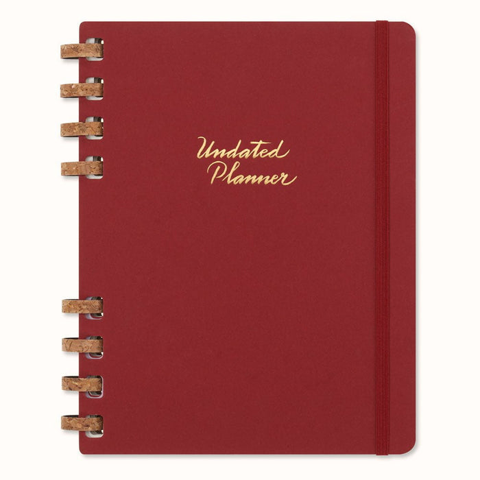 Moleskine Spiral Undated Planner, 190mm x 250mm XL Size, Hard Cover, Crush Cherry CXMDHUNDSPF3212MWH4