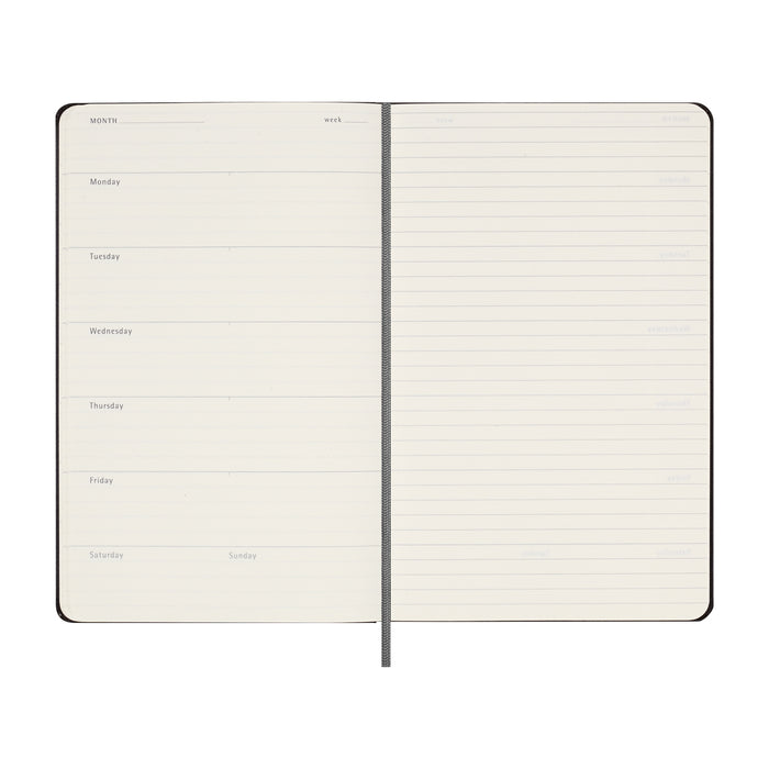 Moleskine Undated Planner Weekly + Notes Large, Black, 210mm x 130mm CX1002036