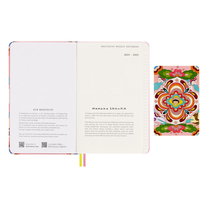 Moleskine Undated Weekly Diary, Hard Cover, Large 210mm x 130mm, Momoko Sakura CX1000167