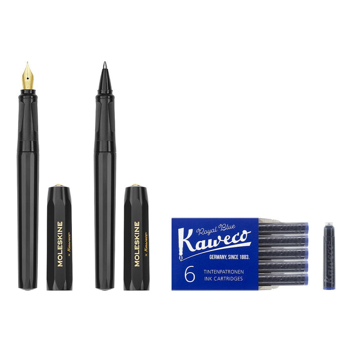 Moleskine x Kaweco Ballpoint + Fountain Pen Set, Black CXMKAWPENSETFBK
