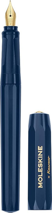 Moleskine x Kaweco Fountain Pen, Gold-plated Fine Nib, Blue Body, Blue ink CXMKAWFOUNTPENFBLUE