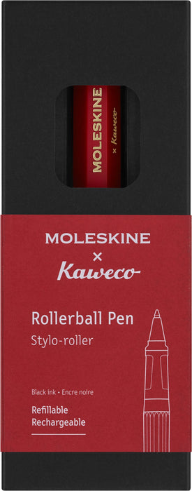 Moleskine x Kaweco Rollerball Pen 0.7mm, Red Body, Blue Ink CXMKAWROLLERPENRED