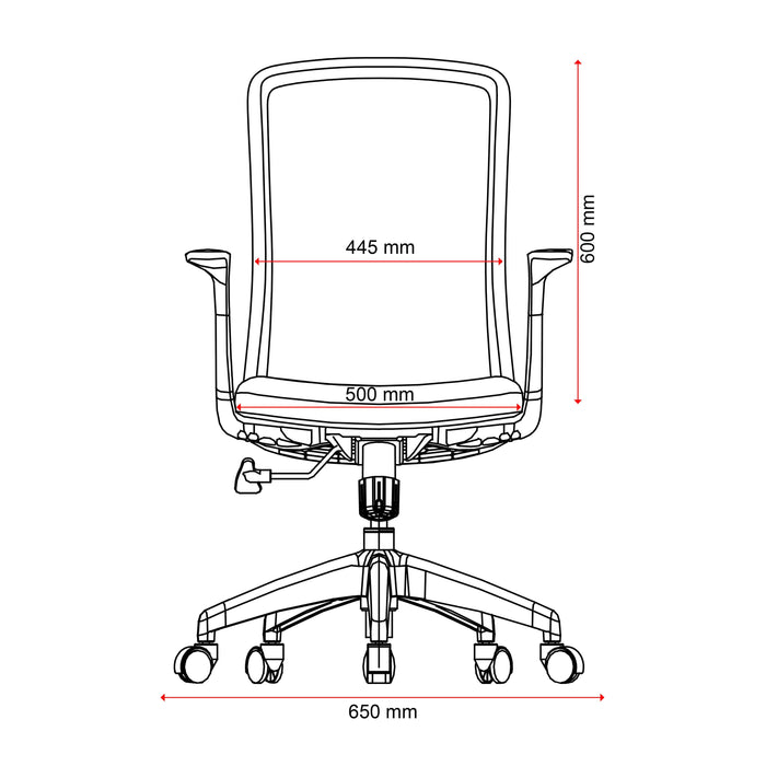 Mondo Fleet Task Chair, Foam Seat, Mesh Back, Removal Armrests, 6 Year Guarantee BS179A-03-DO