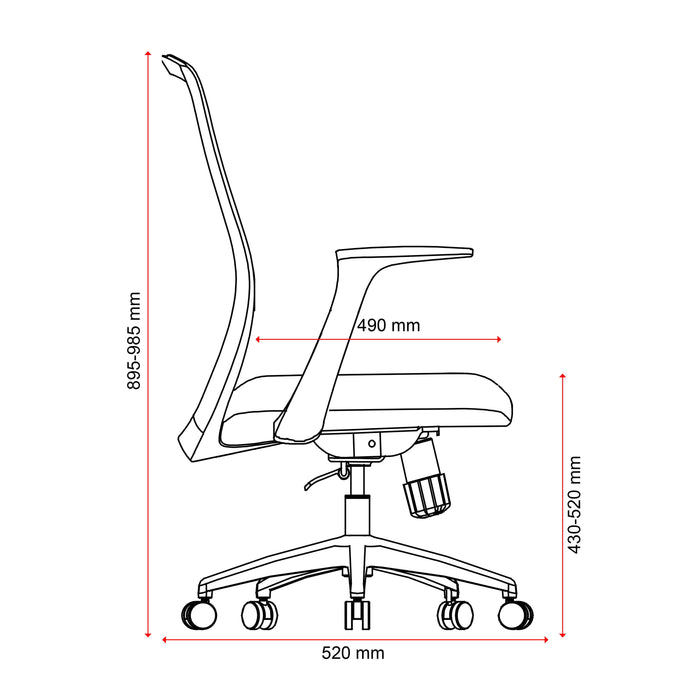 Mondo Fleet Task Chair, Foam Seat, Mesh Back, Removal Armrests, 6 Year Guarantee BS179A-03-DO