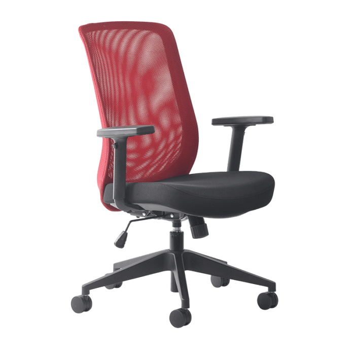 Mondo Gene Mesh Back Ergonomic Chair, Red BS120A-M5