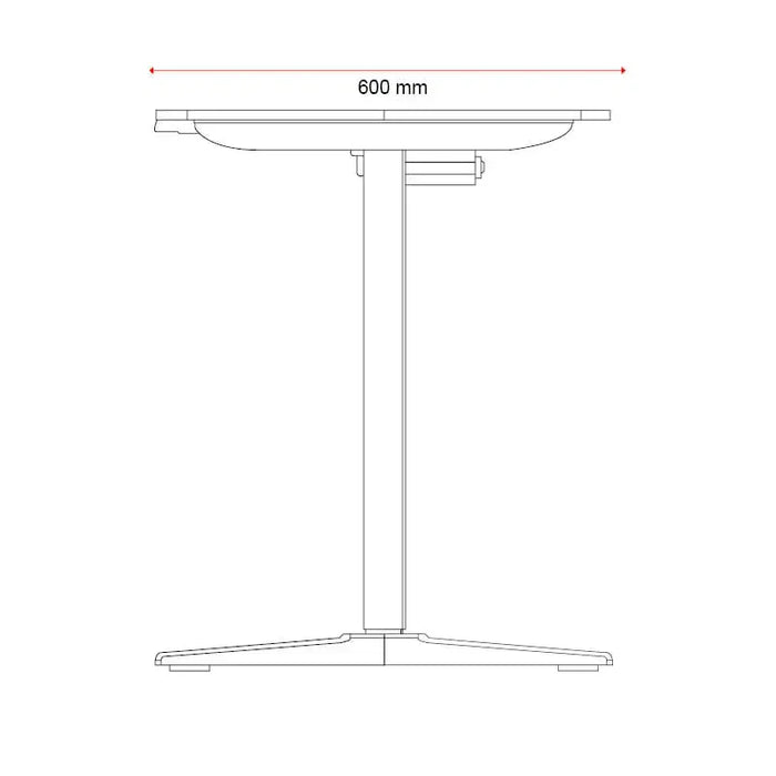 Mondo Lypta Height Adjustable Desk, 1200mm x 600mm, White Frame, White Top BS251-0