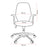 Mondo Soho Office Chair - Light Grey Mesh Back with Fabric Seat and Arm Rest BS160A-M2
