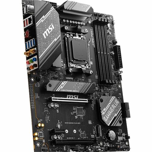 MSI MAG B650 GAMING PLUS WIFI Gaming Desktop Motherboard - AMD B650 Chipset - Socket AM5 - Micro ATX - Ryzen 7 Processor Supported - 192 GB DDR5 SDRAM Maximum RAM - DIMM, UDIMM - 4 x Memory Slots - Gigabit Ethernet - IEEE 802.11 a/b/g/n/ac/ax - HDMI - ... IM5881417