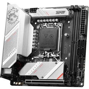 MSI MPG MPG B760I EDGE WIFI DDR5 Gaming Desktop Motherboard - Intel B760 Chipset - Socket LGA-1700 - Mini ITX - Core, Pentium Gold, Celeron Processor Supported - 96 GB DDR5 SDRAM Maximum RAM - DIMM, UDIMM - 2 x Memory Slots - Gigabit Ethernet - IEEE 80... IM5737099